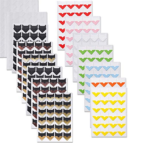 PuTwo Photo Corners, 15 Sheets 516 Pieces Photo Corners Self Adhesive, Acid Free Photo Mounting Corners, Photo Stickers, Picture Corners for Scrapbooking, Photo Album, Memory Books - 11 Colors