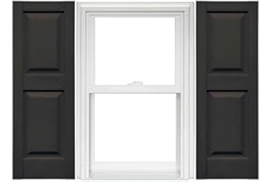 Mid America Raised Panel Vinyl Shutters (1 Pair) - 14.75 x 59 010 Musket Brown