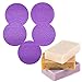 YGEOMER Silicone Soap Mold, 2pcs 6-Cavity Square and Oval Baking Molds for Making Soaps, Ice Cubes, Jelly (Purple & Pink, Square & Oval)