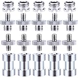 Sunmns 1/4 Inch and 3/8 Inch Converter Threaded Screws Adapter Mount Set for Camera/ Tripod/ Monopod/ Ballhead/ Light Stand/ Shoulder Rig, 21 Pieces