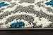 Cozy Moroccan Trellis Gray/Turquoise 2' x 7'2