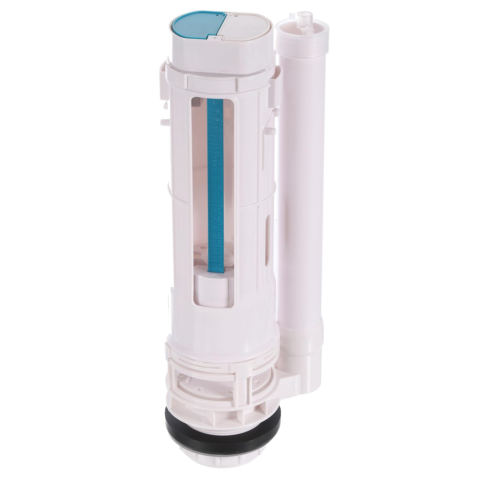View 1 of uxcell Toilet Flush Valves, 3 Inch Dual Flush Valve Split Push Button Toilet Bottom Inlet Fill Valve Toilet Replacement Parts(320mm Height, White)