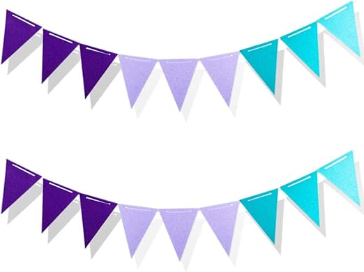 Amazon Com Aimto 20 Feet Dark Purple Light Pink And Blue Triangle