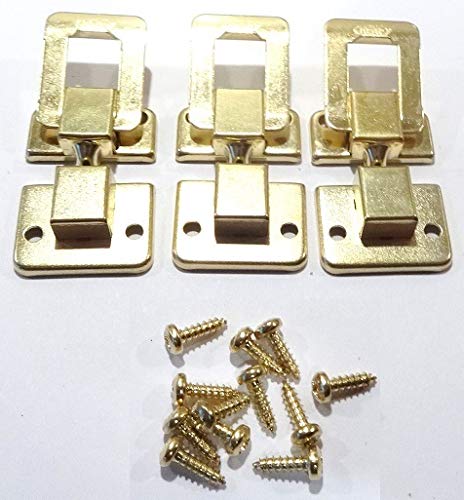 Leather Cue Case Catches, Clips, Clasps, fasteners..(BRASS PLATED)