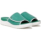 Dr. Scholl's Womens Time Off Set Slide Sandal Court Green Microfiber 7 M