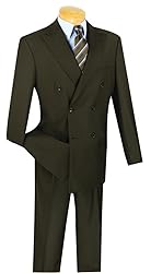 VINCI Wool Feel 6 Button Double Breasted Solid