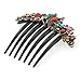 FACILLA Flower Mix Color Metal Rhinestone Chinese Stylish Wedding Hair Pin Hair Comb Hair Clip 4.22