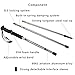 MOON LENCE Adjustable Trekking Poles Lightweight Telescopic Walking Sticks Ultralight Collapsible Climbing Hiking Poles for Mountaining Backpacking 2-pc/Pack