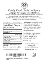 Candy Creek Fruit Lollipops, 5 libras de cartón, a granel, varios sabores