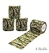 Marsway 4 Rolls Outdoor Multi-functional Camo Tape 15' Length x 2