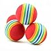 NUOMI 12pcs Sponge Ball Cat Toy Soft Foam Rainbow Play Balls Interactive Kittens Pet Toys