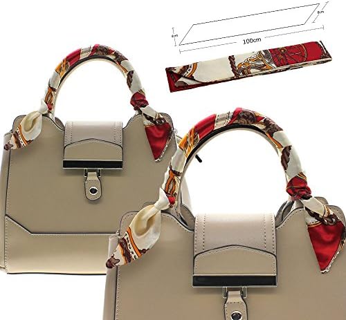 WEKA 1Pc Neckerchief Scarf Hairband Handbag Handle Ribbon Fashion Bag Silk for Women Lady Girls Decoration