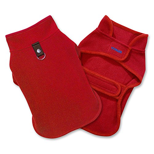 Best Pet Supplies 251-RD-L Voyager Windproof Fleece Pet Jacket, Large, Red