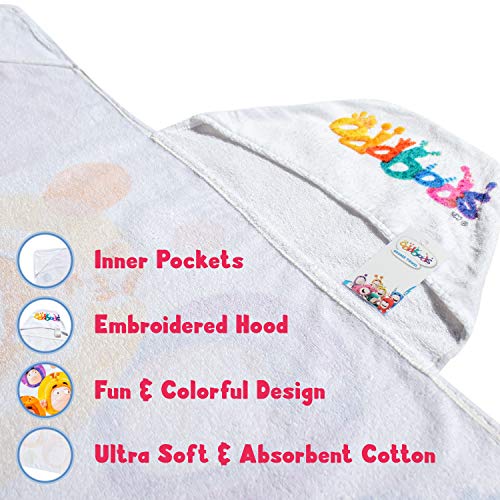 Oddbods Hooded Beach, Bath and Pool Towel Cotton Hooded Towel for