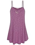 Timeson Women's Summer Solid V Neck Loose Fit Spaghetti Strap Cami Tank Tops