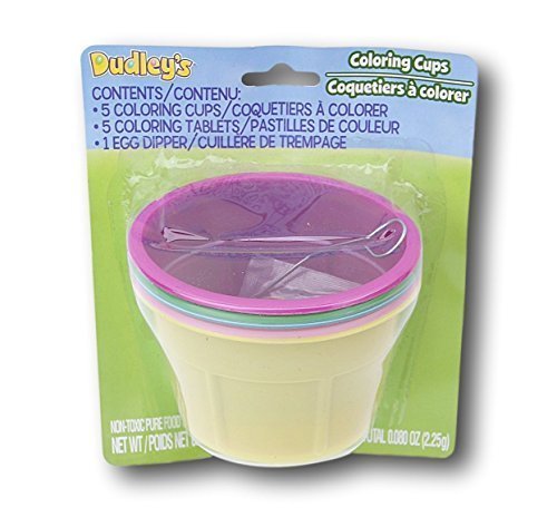 Dudleys Easter Egg Dying Coloring Cups with Dye Tablets - 5 Ct