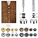 TIENCIY 140 Sets Snap Fasteners Kit for Leather/Clothing, 12.5mm Metal Clothing Snaps Kit for Leather, Jacket, Jeans Wear, Bracelet, Bagsâ€¦