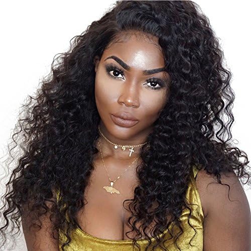 360 Lace Frontal Wig 180% Density Pre Plucked Hairline Brazilian Human Hair Wigs with Baby Hair for Black Women 10inch