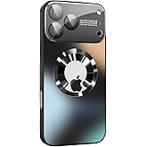 Doulings Magnetic Series Design for iPhone 17 Pro Max Case,[Compatible with MagSafe][Military Drop&Full Camera Lens Protector] Large Window Logo View Dust-Proof Matte Shockproof Cover,Black
