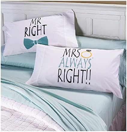 Mr &amp; Mrs Always Right Set of 2 Pillowcases