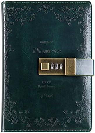 Ssowun Fletion B6 Vintage Notebook Password Notepad Notebook Travel Journal Leather Cover Meeting Agenda Notebook