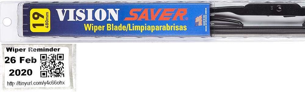 Passenger Windshield Wiper Blade for 2010-2015 Toyota Prius & Reminder Sticker (Vision Saver)