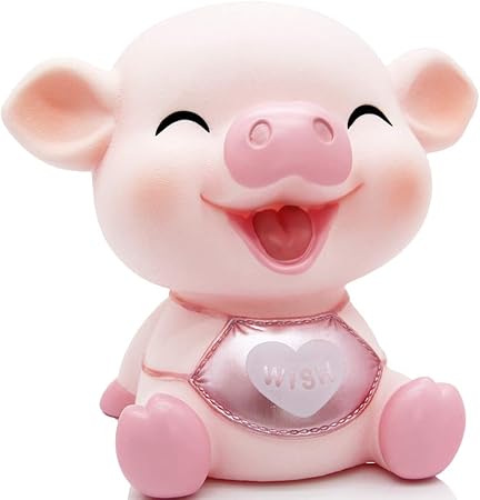 Amazon H W かわいいブタの赤ちゃん用貯金箱 子供用 かわいい豚の貯金箱 1000枚 Lサイズピンク Wk D1 貯金箱 おもちゃ