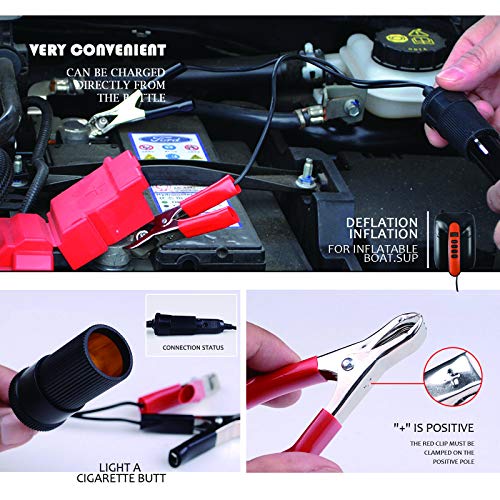 20PSI Paddle Board Pump,12V DC Intelligent Dual Stage AutoOff Function High Pressure Sup Air