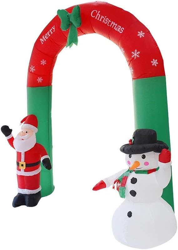 Riiai 8FT Christmas Inflatable Archway Decorations Lighted Christmas