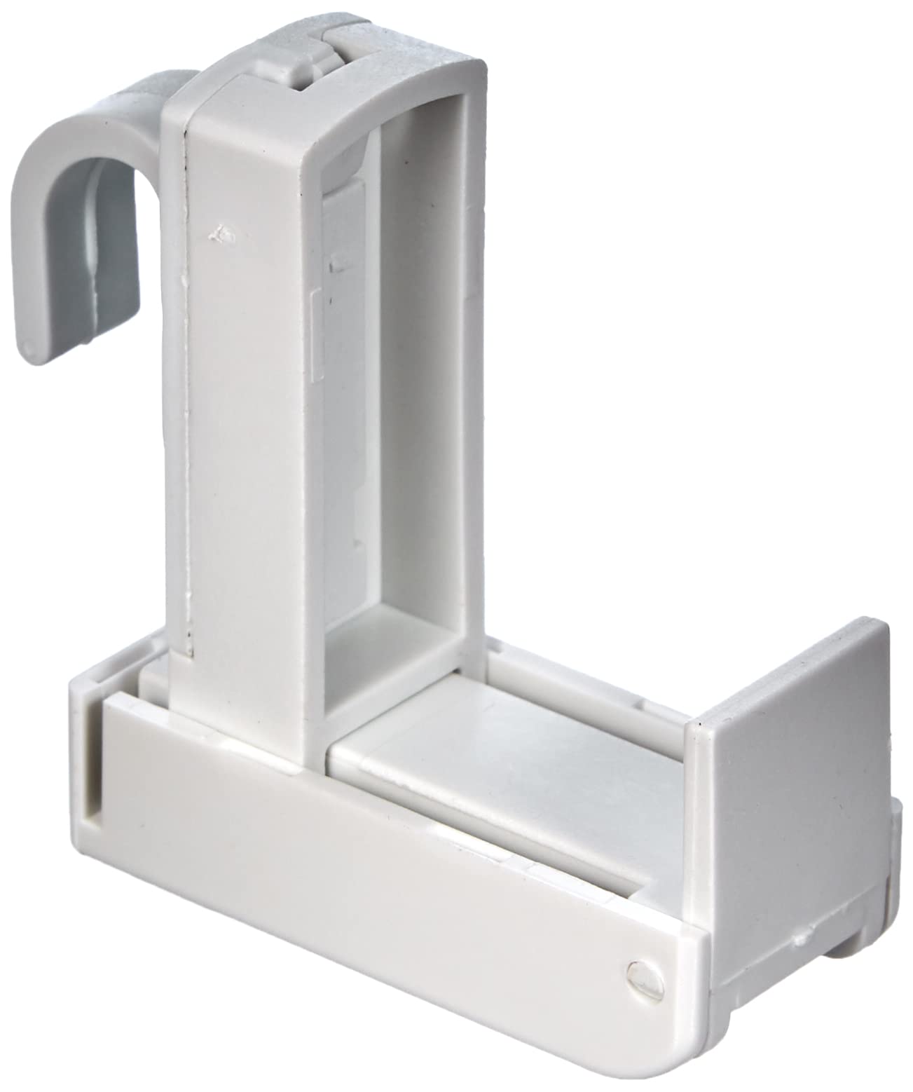 Gardinia Clamp Bracket For Curtain Rod, 2-Pack, White, Plastic