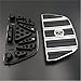 HK Motorcycle Chrome Skull Zombie Passenger Footboard Insert Kit Traditional Shape TOURING FLHT FLT FLTR FLHR FLHS SOFTAIL FLSTC FLSTN FLSTF FLSTS DYNA FLD MODELS WITH D STYLE FOOTBOARDS
