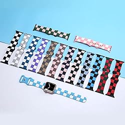 Luxury Checkered Designer Bands Compatible with