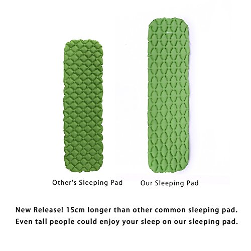 MOON LENCE Sleeping Pad with Camping Pillow for Camping Backpacking Ultralight Compact Air Pad Inflatable Lightweight Sleeping Mat Portable Outdoor Hiking Mattress - Thumbnail 2