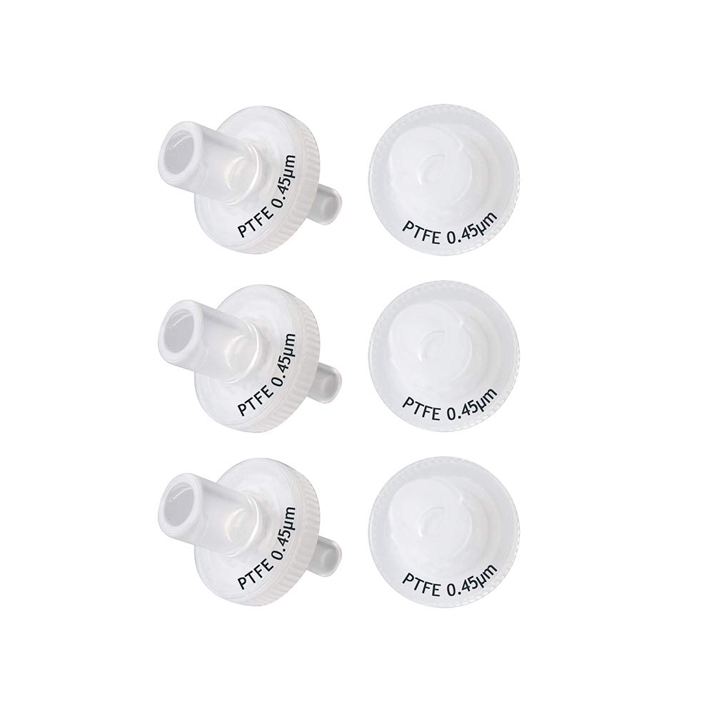 Hydrophobic PTFE Syringe Filters 13mm Diameter 0.45μm Pore Size for Industrial Filtration [CASE OF 100pcs] by Allpure Biotechnology (PTFE-13mm-0.45μm)