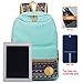 Leaper Casual Style Lightweight Canvas Laptop Bag Cute Backpack Shoulder Bag School Backpack Travel Bag (Water Blue A3)