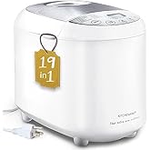 KITCHENARM 19-in-1 HANDY Bread Machine with Homemade Cycle and Gluten Free Setting - Beginner Friendly 2LB 1.5LB 1LB White Br