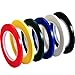 Outus 6 Pieces 3 mm Width Graphic Chart Tape Grid Art Tape Marking Tapes Whiteboard Gridding Tape Self-Adhesive Tape, 6 Colors