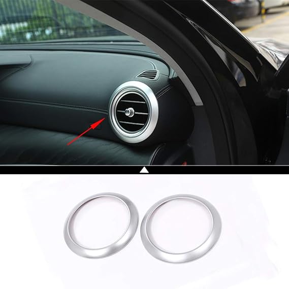 2Pcs ABS Chromeplate Car Side Air Vent Cover Ring Trim for