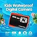 Kids Waterproof Camera Digital Camera for 4-10 Years Old Children, 12MP HD Underwater Action Camera Camcorder with 8X Digital Zoom, 2.0 Inch LCD Display, 16G Micro SD Card – Easy to Use (Orange)