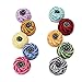 10 Pack Crochet Cotton Yarn Thread byStripy Design in An Assortment of Colors - Threads for Patterns, Projects and Applique - 5 Grams - 47.5 Yards of Thread Material