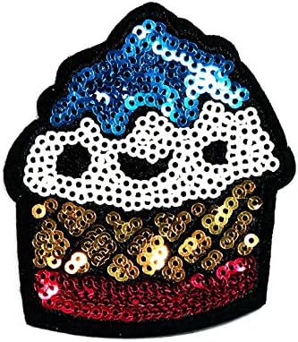 HHO Cute Cupcake Cake Bakery Sew Iron on Embroidered Applique Craft Handmade Baby Kid Girl Women Cloths DIY Costume