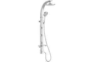 PULSE ShowerSpas 1017-S Bonzai Silver Aluminum Shower System