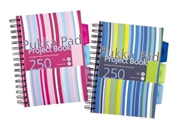 Pukka Pad Spiralblock / Projektbuch, im Wellen-Design, DIN A5, Pink