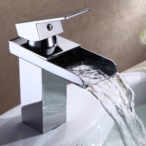 Bathroom lavatory faucet single handle waterfall vessel sink tap …