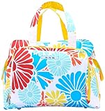 Ju-Ju-Be Be Prepared Messenger Diaper Bag with Insulated Bottle and 3 Zippered Pockets, Flower Power