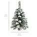 Best Choice Products 24in Pre-Lit Snow Flocked Tabletop Christmas Tree Decor w/ 30 LED Lights, Battery Pack, Timer