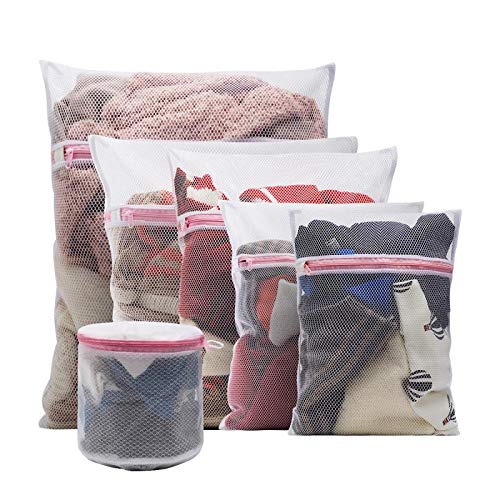 Set of 6 Mesh Laundry Bags, Lingerie Laundry Bag, Travel Laundry Bag