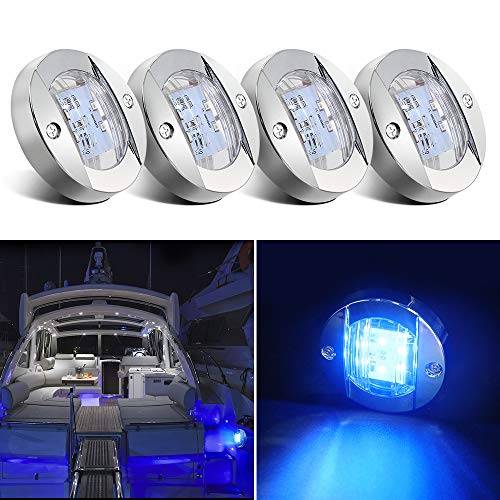 Obcursco Boat Stern Light, 12V Boat LED Transom Mount Stern Anchor