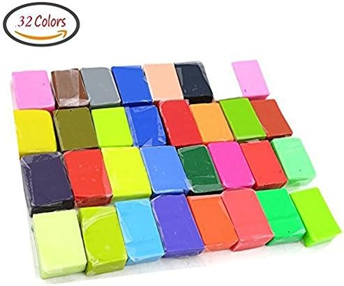 DIY Colored Clay 32 Colors DIY Creative Street Model Clay Soft Molded Oven Baking Clay Tutorial Best gift for Children
