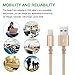 BESWASUD iPhone Charger, 3pack 6ft Extra Long Nylon Braided Lightning to USB Cable Syncing and Fast Charging Cable Cord Compatible with iPhone X/8/7/6s/6/Plus/5se/5s/5c/5,iPod,iPad(Gold)